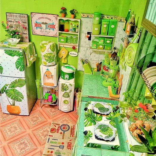 dapur warna hijau