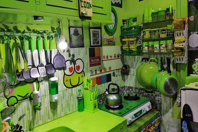 dapur warna hijau