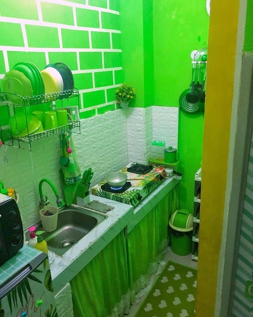 dapur warna hijau