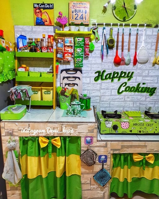 dapur warna hijau