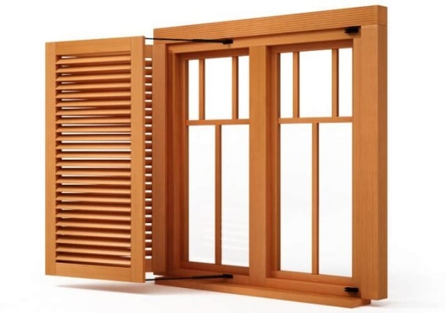 jendela kayu bukaan samping