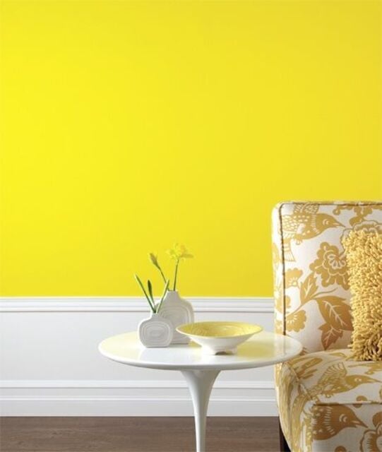 lemon yellow bedroom