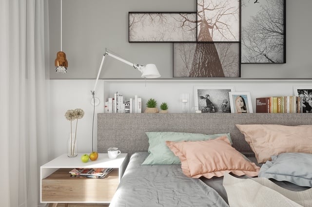 kamar warna pastel abu muda kamar warna pastel abu muda