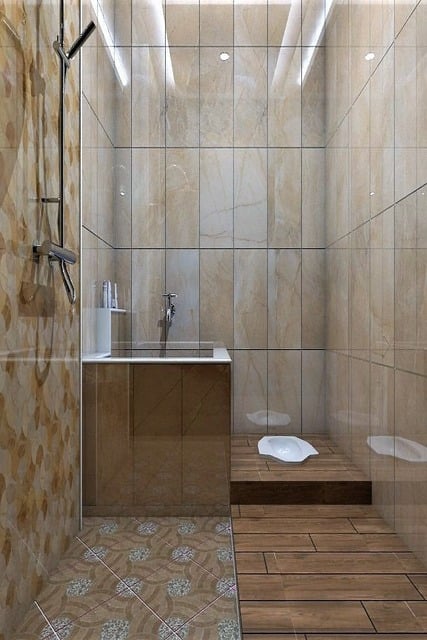 kloset jongkok model kamar mandi sederhana tapi mewah