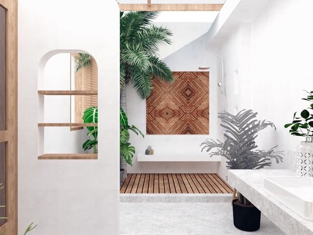 kamar mandi berwarna putih