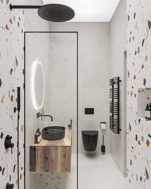 kamar mandi motif teraso minimalis