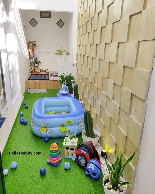 desain taman bermain anak di halaman belakang