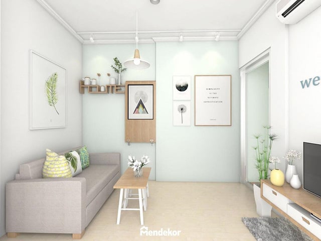 kombinasi warna cat hijau mint, abu, dan putih kombinasi warna cat hijau mint, abu, dan putih