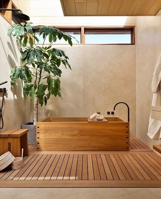 desain kamar mandi tanpa keramik kayu