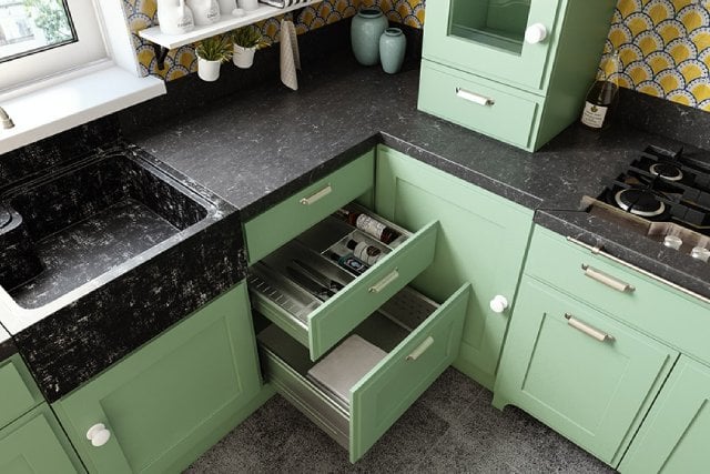 meja dapur granit hitam
