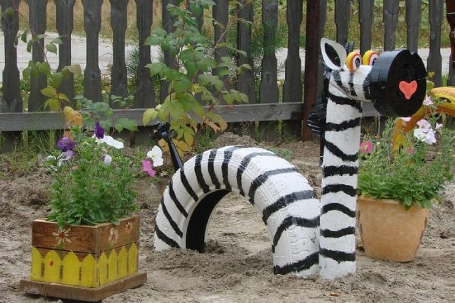 zebra dari ban bekas