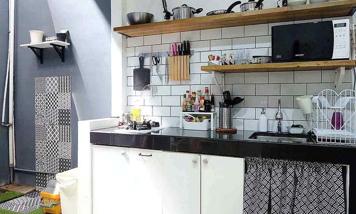 motif keramik dapur sempit minimalis