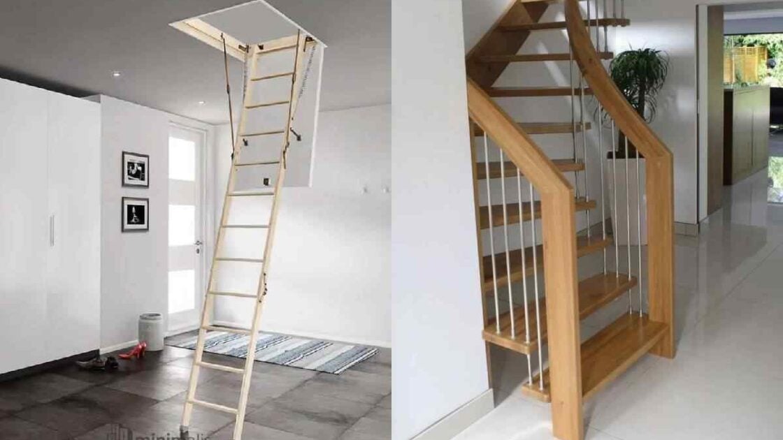6 Inspirasi Desain Tangga Loteng yang Minimalis dan Aesthetic. Yuk, Gunakan di Rumah! 6 Inspirasi Desain Tangga Loteng yang Minimalis dan Aesthetic. Yuk, Gunakan di Rumah!