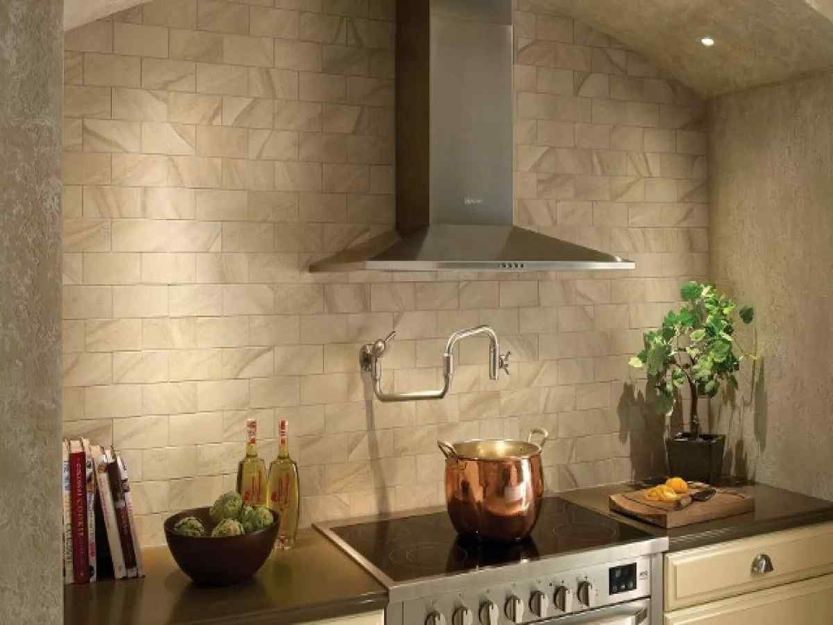 desain dapur dengan batu alam minimalis