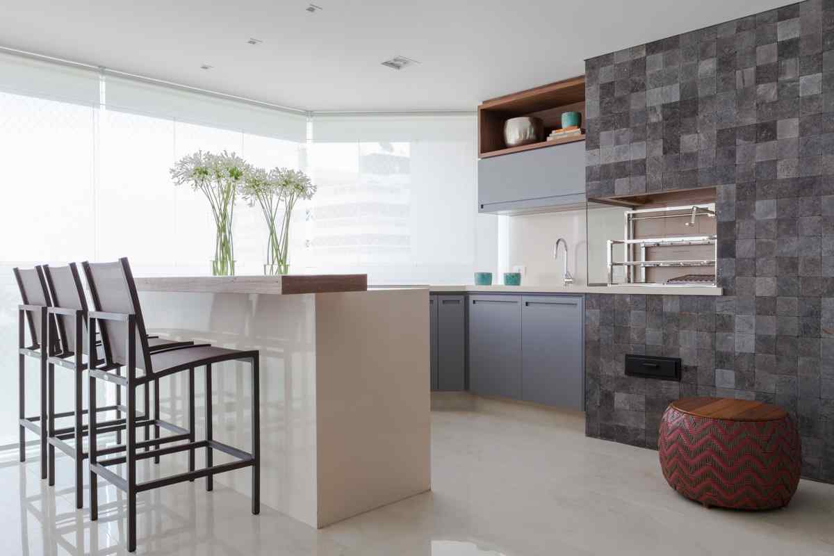 desain dapur dengan batu alam modern