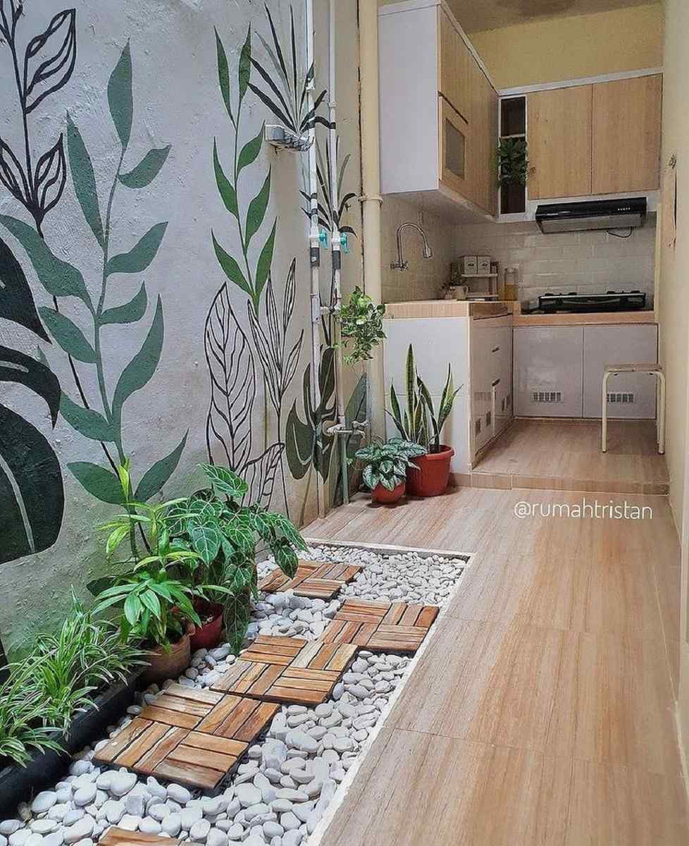 desain dapur dengan batu alam sederhana