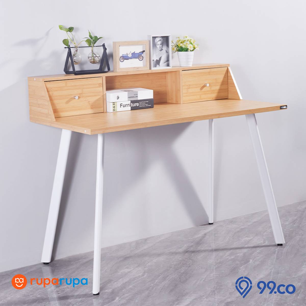meja kerja particle board