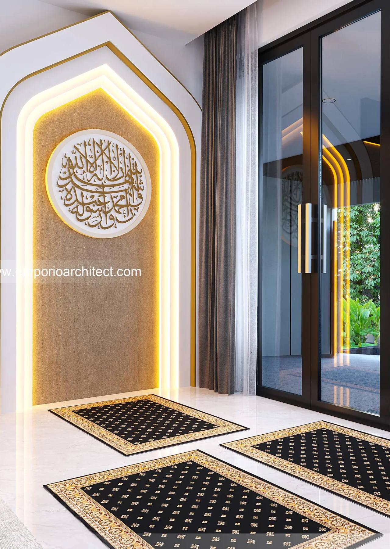 pintu mushola dalam rumah