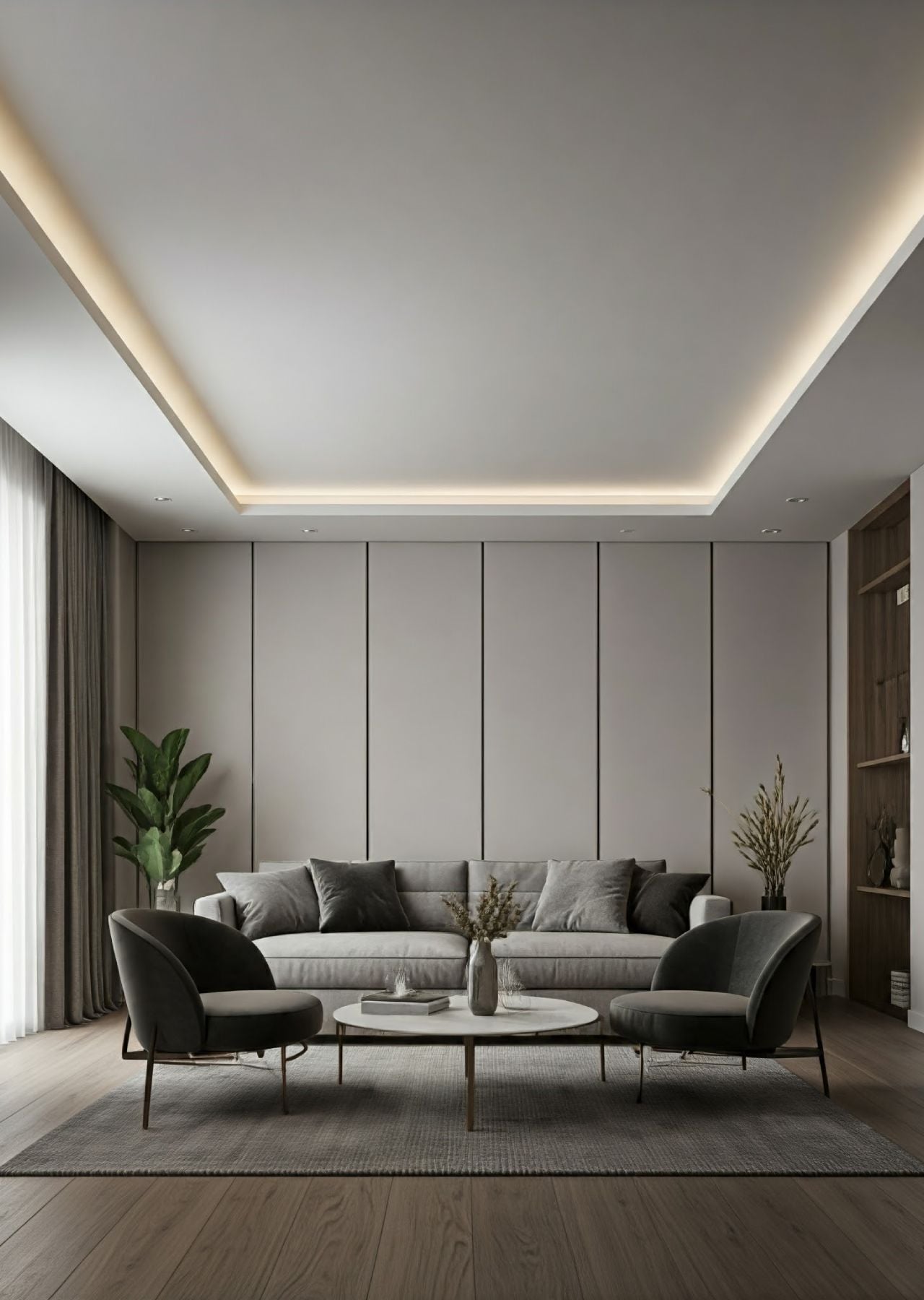 model plafon gypsum ruang tamu