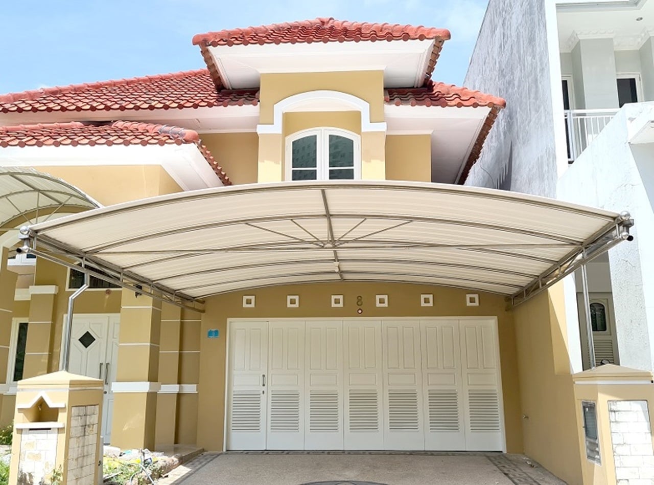 desain kanopi lengkung terbaru