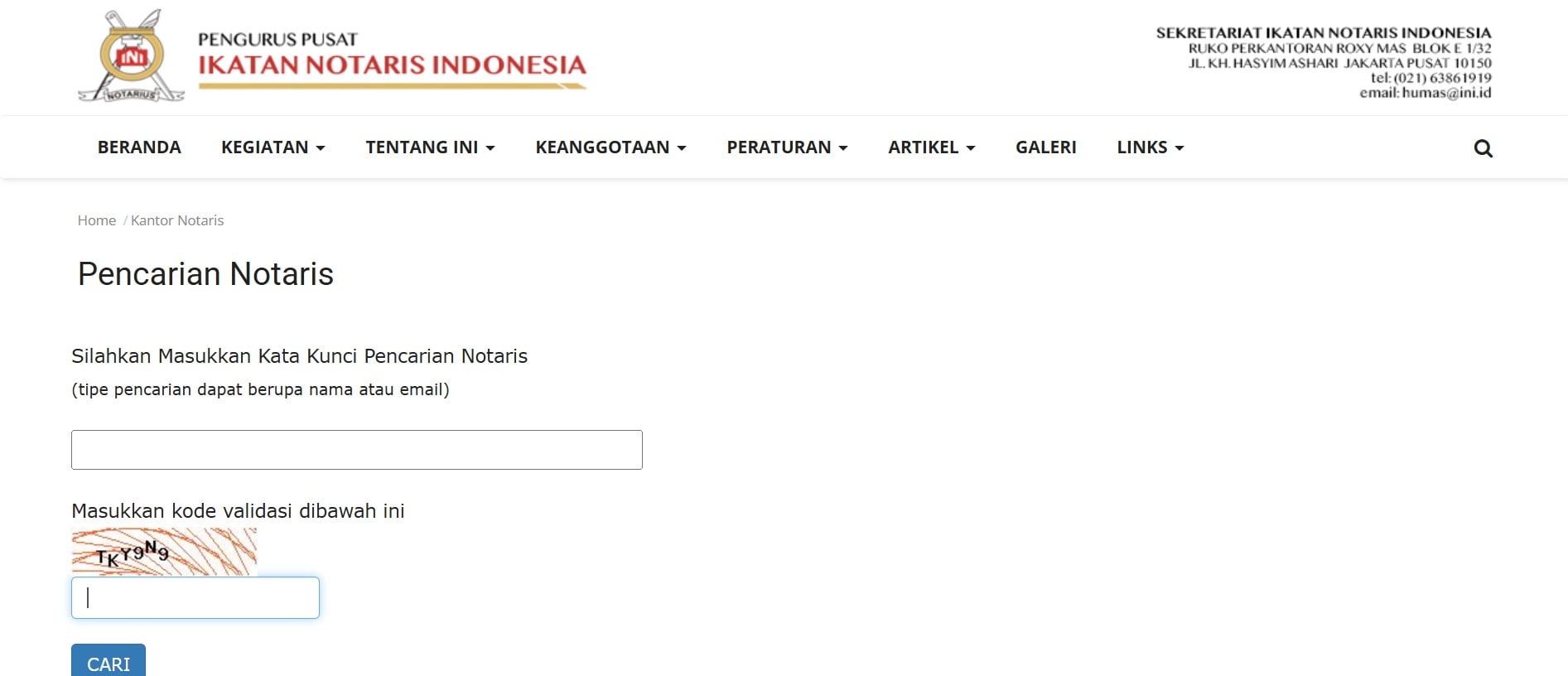 cek notaris ppat online