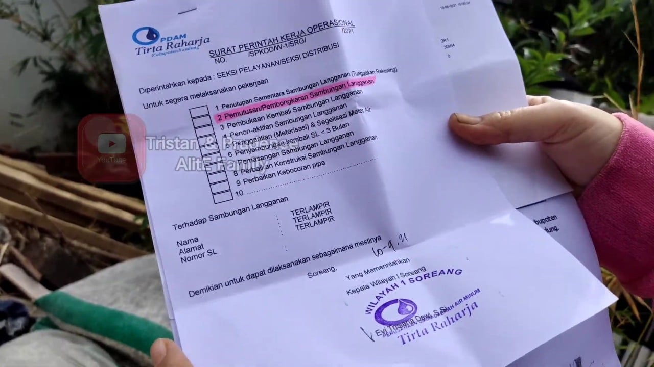 prosedur pemutusan air pdam prosedur pemutusan air pdam