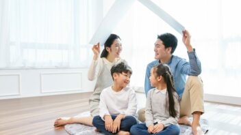 young asian family