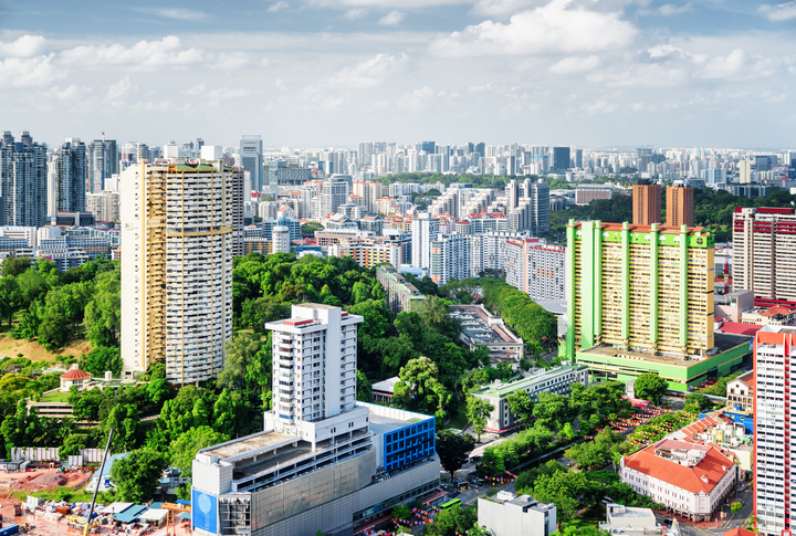 Scenic view of neighbourhood in Singapore