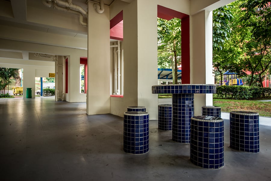 The HDB void deck has seen better, livelier days