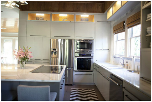 center island kitchen work triangle photo 2