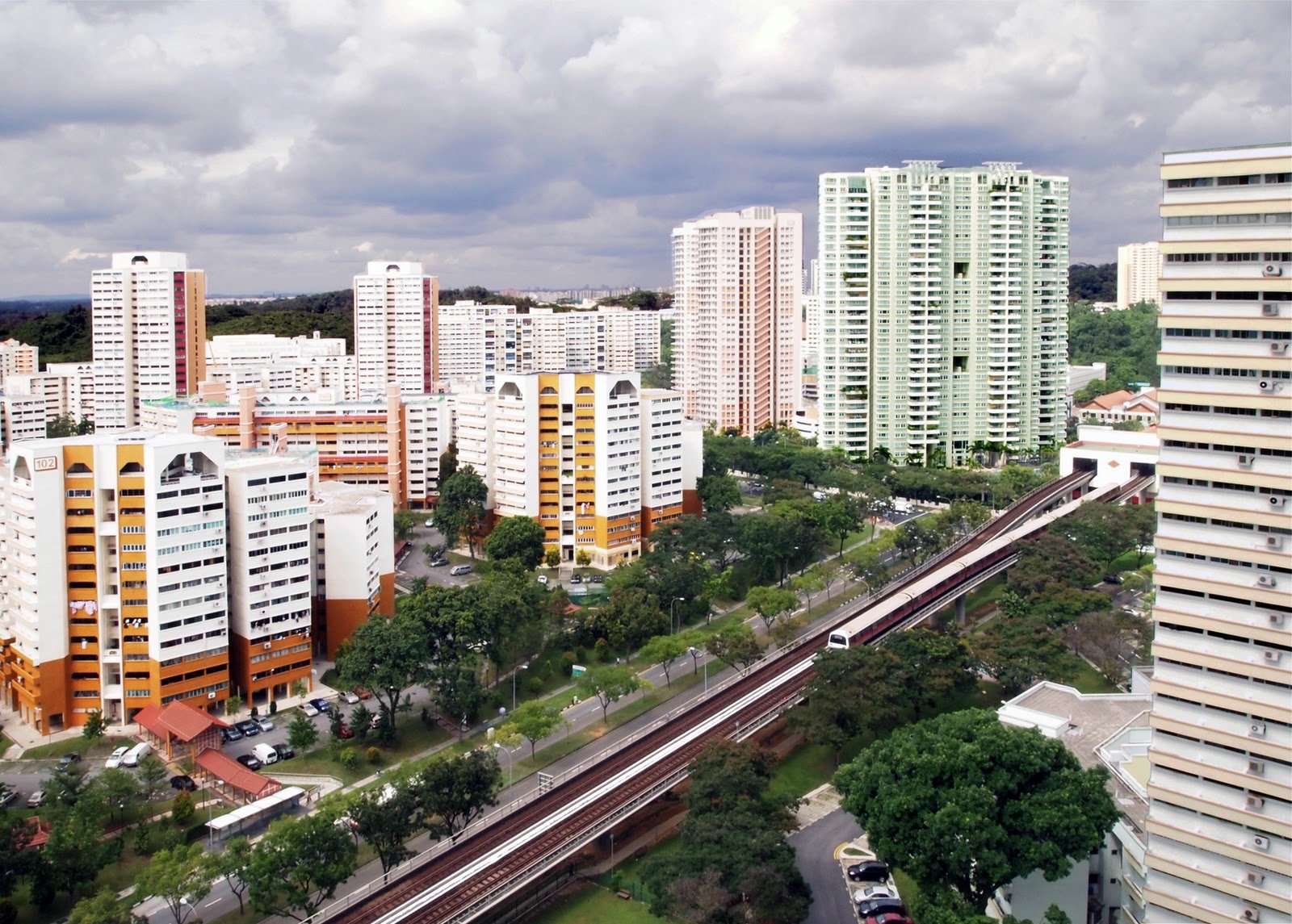 The Jade (green building featured in the picture) is a 99-years leasehold development in District 23, just beside Bukit Batok MRT Station
