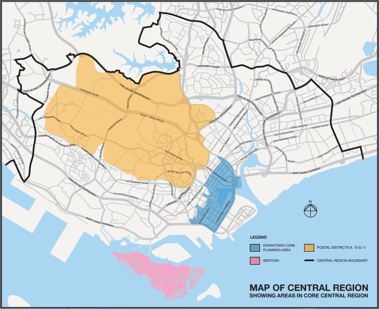 URA Core Central Region CCR map