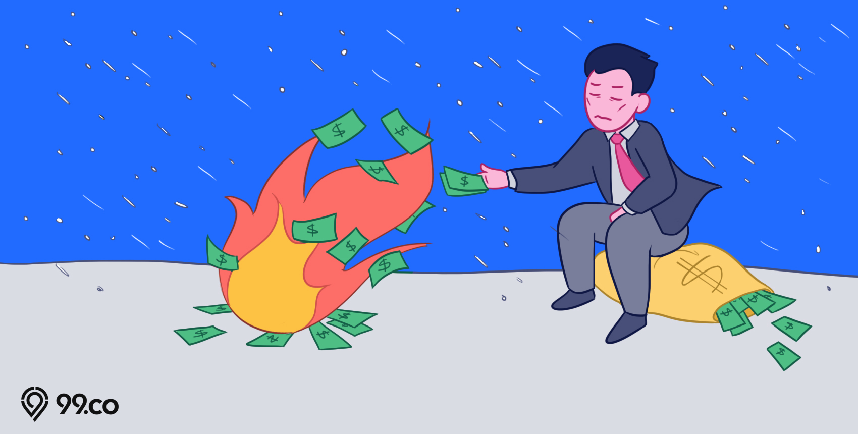 Burning money
