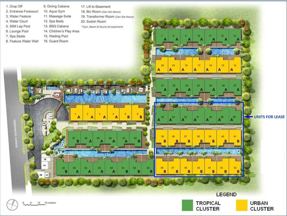 An aerial view of Greenwood Mews