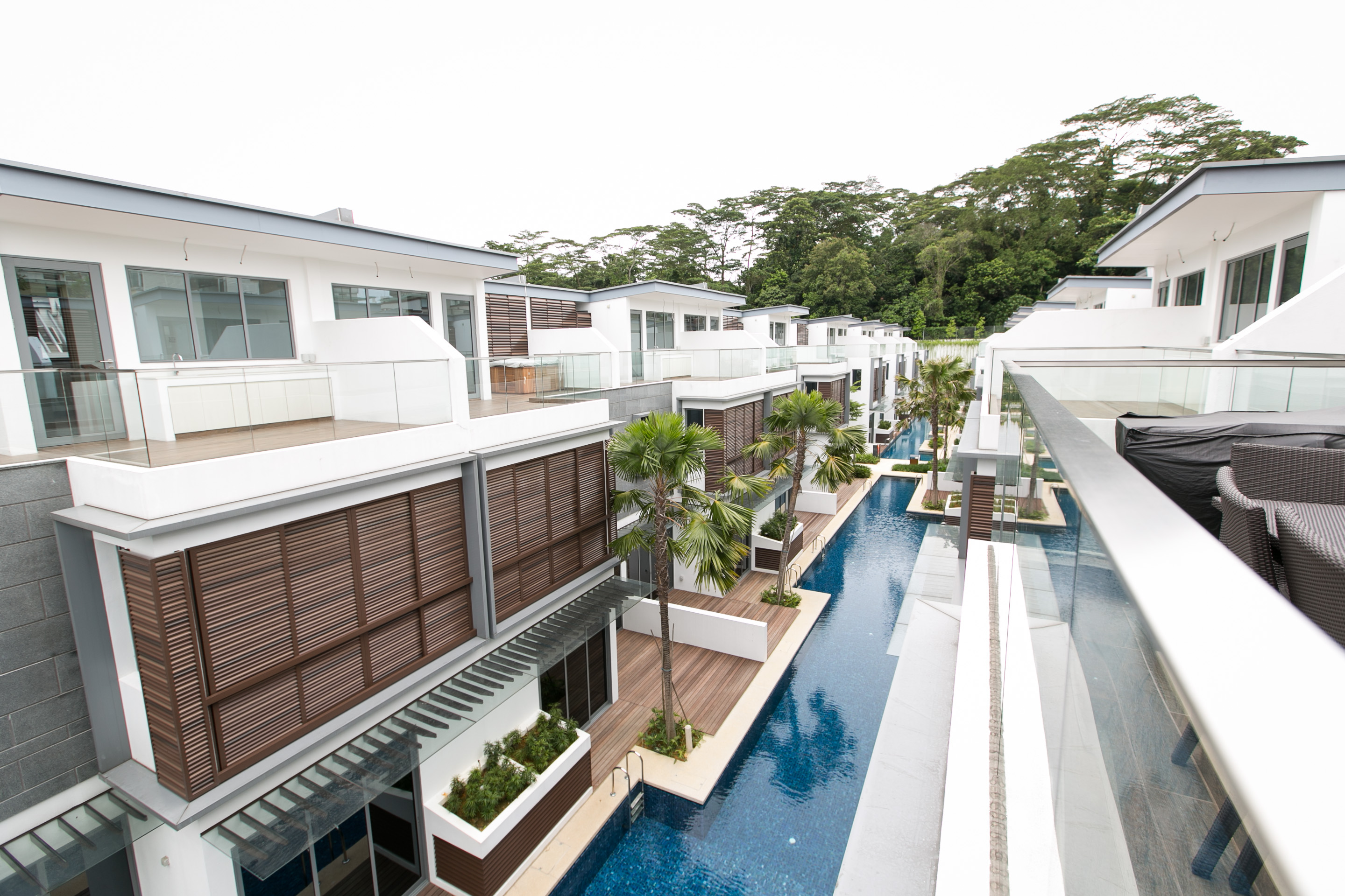 The view from the rooftop terrace