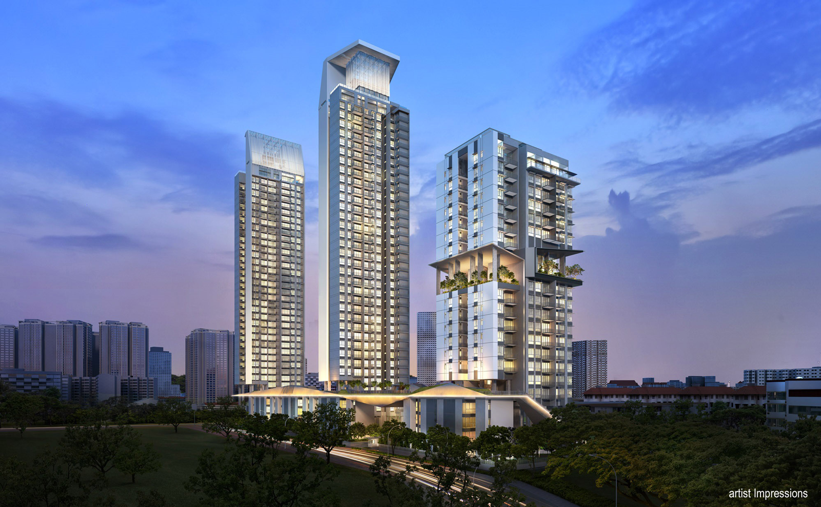 An artist's representation of Highline Residences