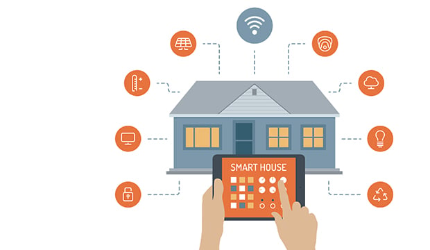 In a smart home, owners are able to control some appliances around their home with their mobile phones
