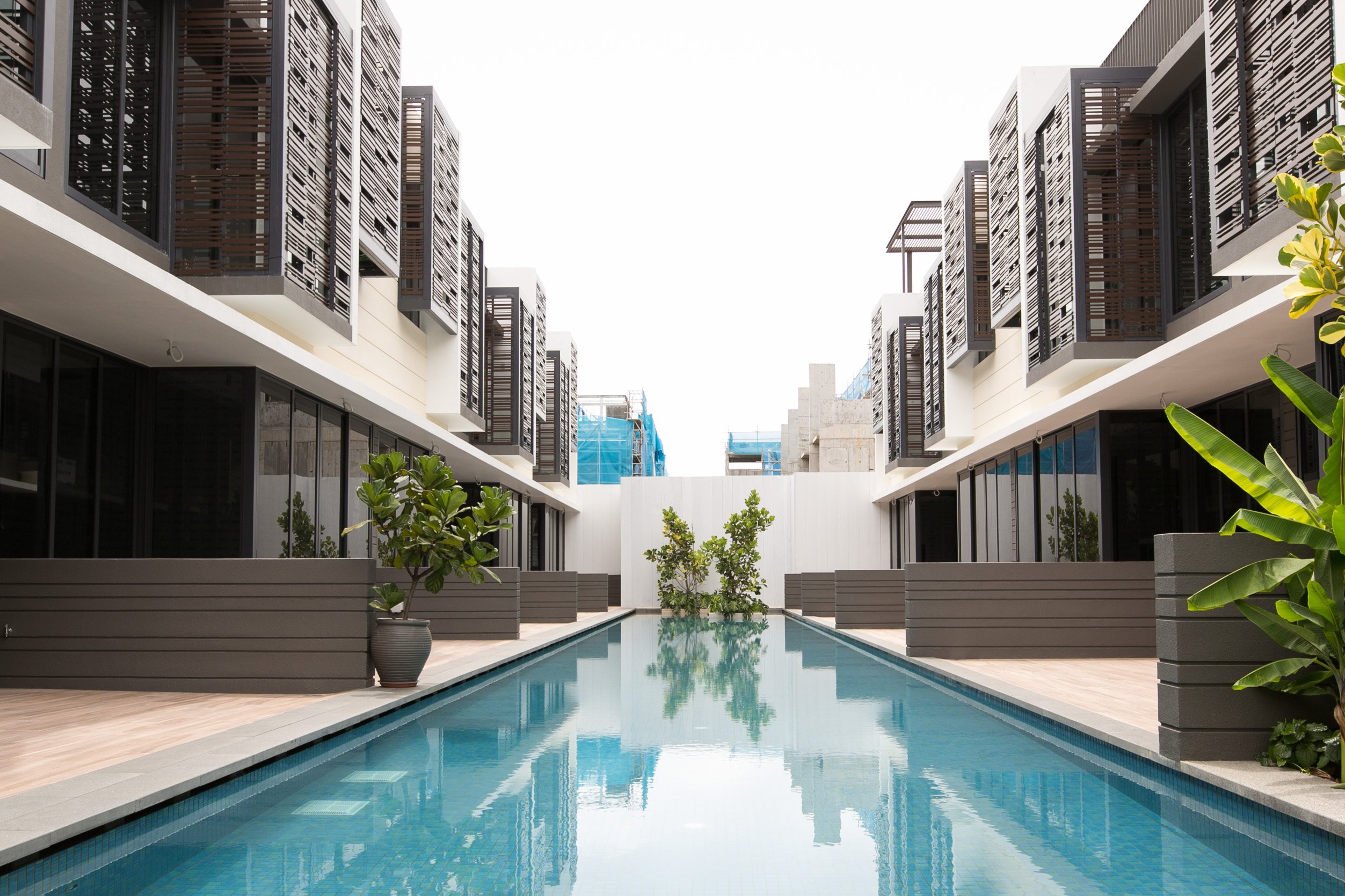 Cluster homes such as Alana @ Sunrise Terrace have pool-facing units