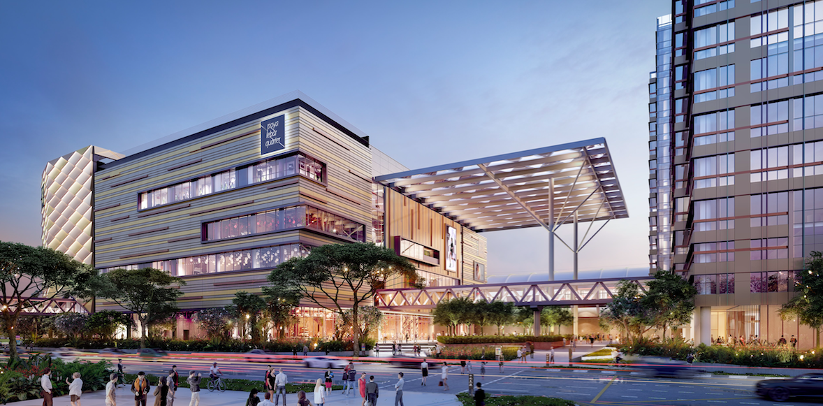 Paya Lebar Quarter and Park Place Residences - Residential towers, office blocks, and a retail mall - all in one