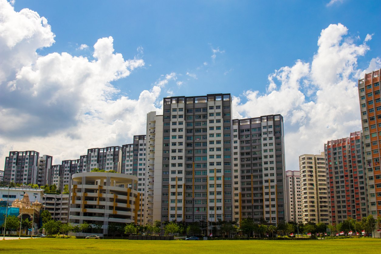 hdb flats on landscape