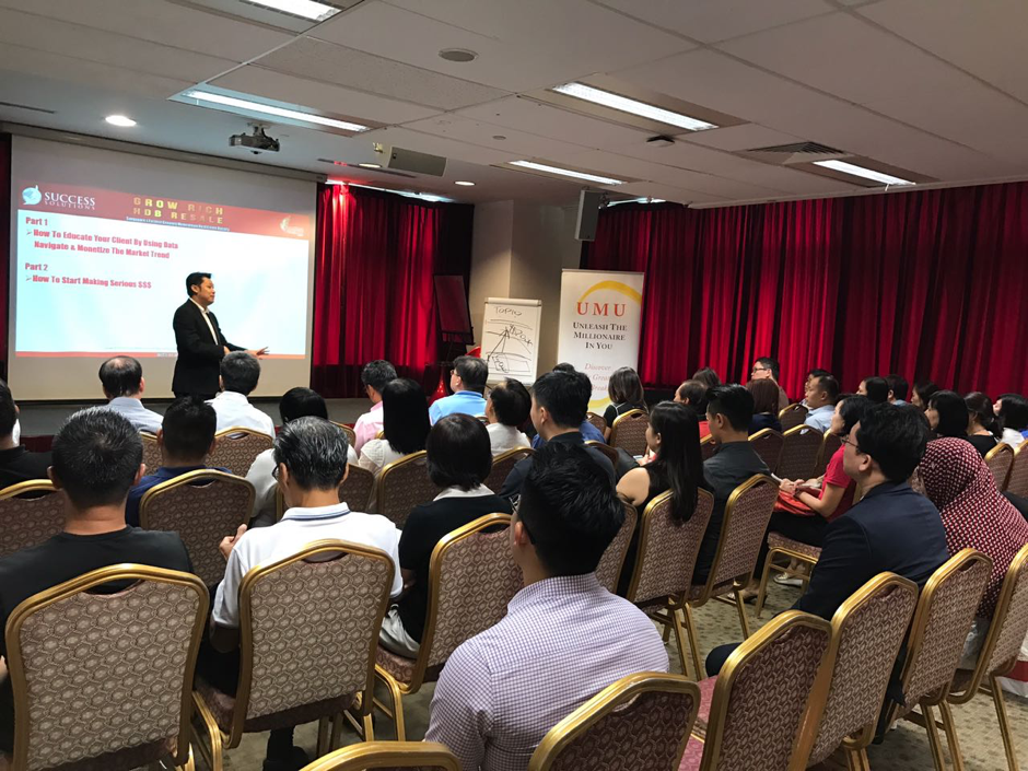 Lewis conducting a HDB resale workshop for property agents