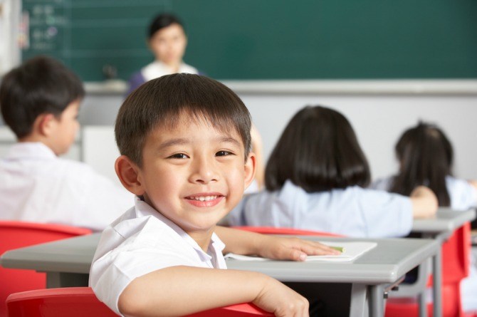 boy at primary school