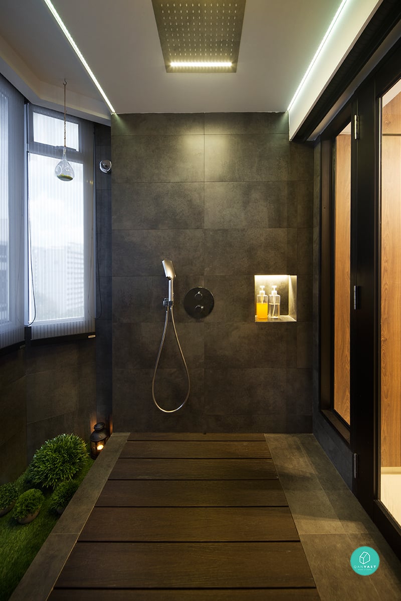 landed look hdb outdoor shower