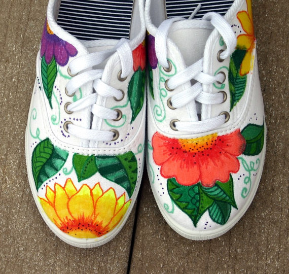 diy painted sneakers