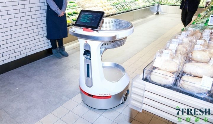 Self-driving supermarket cart