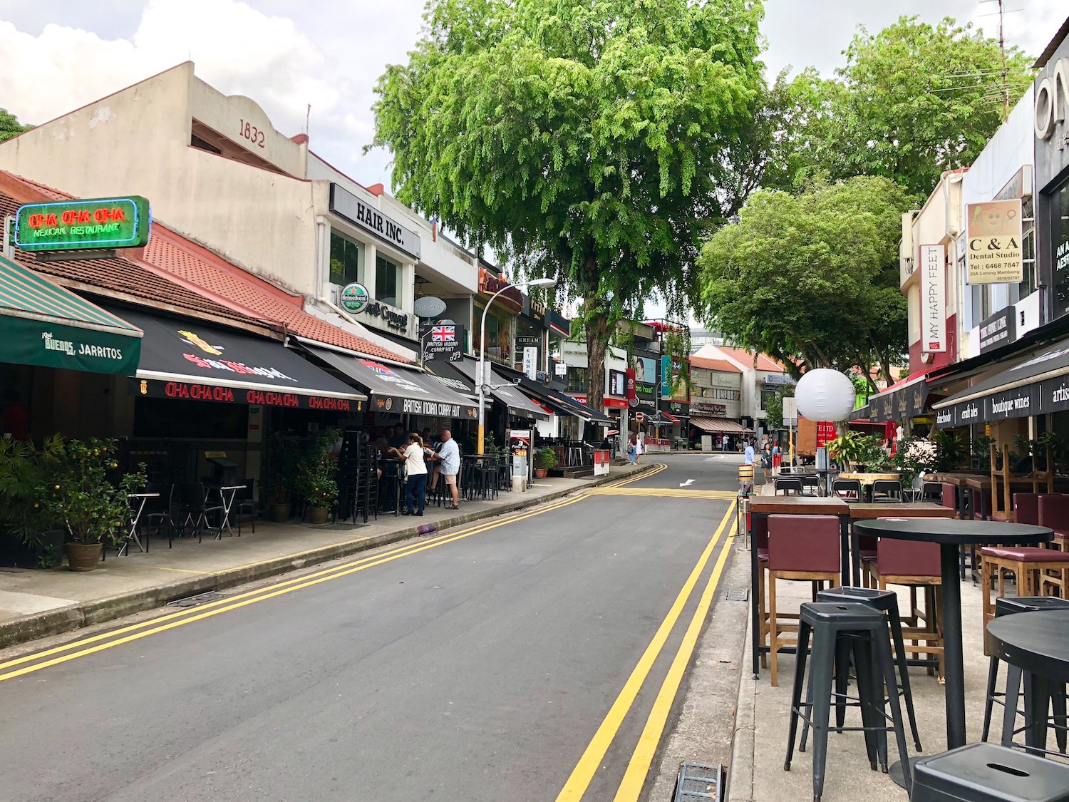 holland village is a popular enclave with eateries and watering holes