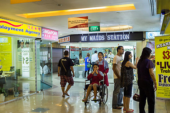 Neighbourhood shopping malls maid agencies