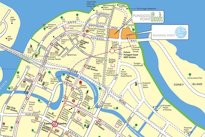 Aug 2018 BTO Punggol Town map