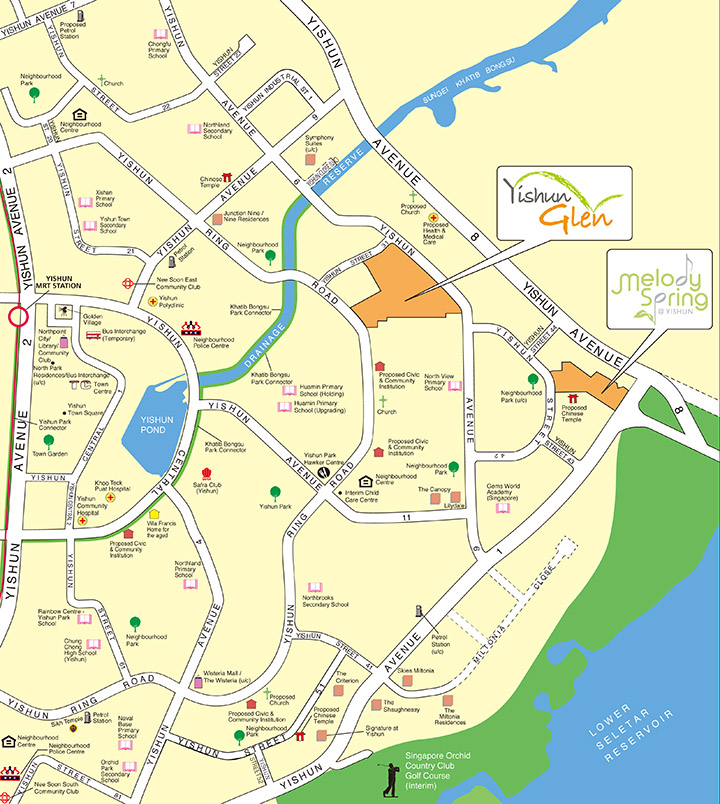 Aug 2018 BTO Yishun Map