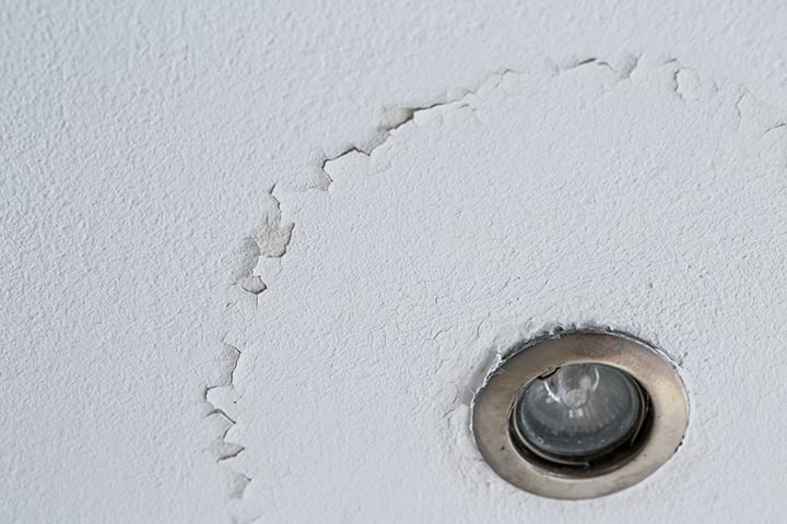 Viewing property leaking wall ceiling